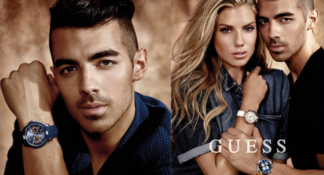 Guess when. Joe Jonas guess. Джо Джонас фотосессия guess. Часы guess женские фото на руке. Часы guess артикул 118091340.